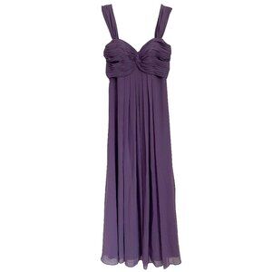 NWT JJ's House Plum Bridesmaid Dress Size 12 - Off Shoulder Chiffon Floor Length